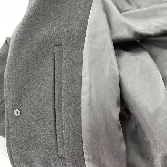 Cole Haan Men's Wool Blend Single Breasted Classic Coat Black Size Small - Picture 7 of 10